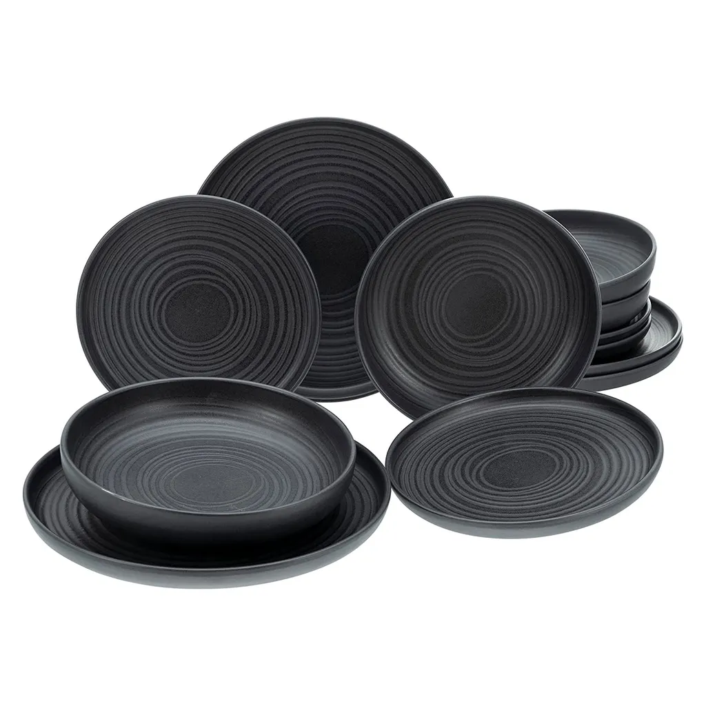 CreaTable 23861 Tafelservice Uno für 4 Personen, Steinzeug, schwarz (1 Set, 12-teilig) CreaTable 23861 Tafelservice Uno Für 4 Personen, Steinzeug, Schwarz (1 Set, 12-teilig) -kaufland verkäufe 0059fd3f669d3c1506ab694d9fc22509