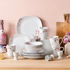 VEWEET Porzellan Kombiservice 'Annie', 40 Teilig Geschirrservice Für 8 Personen, Frühstückservice Mit Je 8 Eierbecher, Kaffeebecher 350 Ml, Müslischalen, Dessertteller Und Flachteller -kaufland verkäufe 026236d6302e1788c9321b9f26fc347c