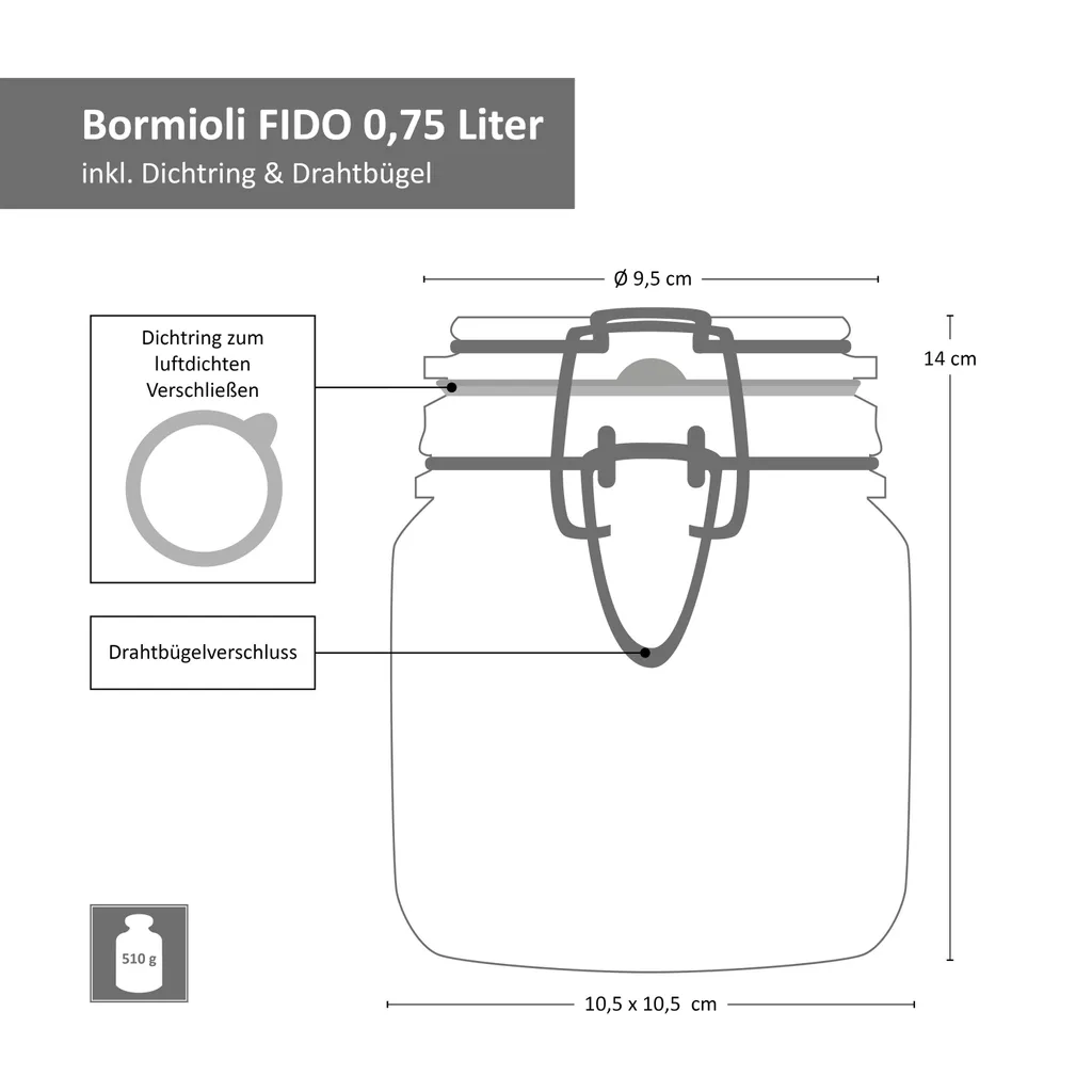 6-tlg. Set Drahtbügelglas Fido 0,75L + 1,0L + 1,5L Einmachglas mit Bügelverschluss Vorratsglas 6-tlg. Set Drahtbügelglas Fido 0,75L + 1,0L + 1,5L Einmachglas Mit Bügelverschluss Vorratsglas -kaufland verkäufe 059b883749f3f9c9c505bf568360a822