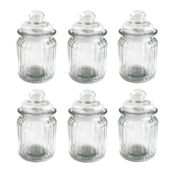 Glasgefäß Mit Deckel - 6 Stück - Vorratsglas 300ml