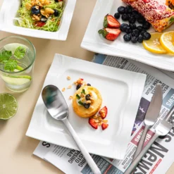 MALACASA, Serie Mario, Cremeweiß Porzellan Tafelservice 28 Tlg. Set Geschirrset Kombiservice Mit Dessertteller, Speiseteller, Suppenteller, Müslischalen, Servierplatte, Salz- Und Pfefferdosen -kaufland verkäufe 0b2168291bad485285cf15373326b8ff