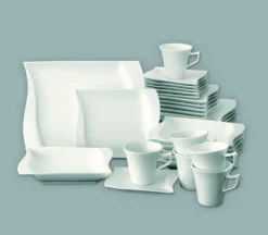 Kombiservice 30-tlg. Harmony, Eckig Mit Geschwungener Kante -kaufland verkäufe 122882277090a976264d35cef376205f