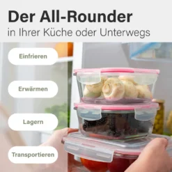 Classbach® Glas-Frischhaltedosen Mit Deckel, 9er-Vorratsdosen-Set/Vorratsgläser, Geeignet Für Mikrowelle, Spülmaschine Und Gefrierfach, Meal Prep Boxen Aus Glas, Perfekte Aufbewahrungsbox Küche -kaufland verkäufe 14682ec994e1d5c3c2bb043427f85ac4