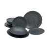 CreaTable, 20540, Serie Schiefer Black , Geschirrset, Teller Set 12 Teilig -kaufland verkäufe 18edddfdbc27876093e503990bdb500e