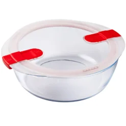 PYREX - COOK & HEAT - Runde Glasbox Mit Deckel 26 * 23 Cm