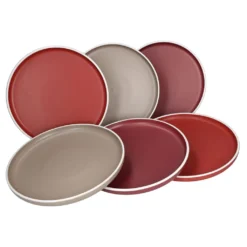 Van Well Liz 24tlg Kombi-Service 6 Pers. Steingut Sand Rot Terracotta Geschirrset -kaufland verkäufe 1cf7f9e92fd38dfe58155f5b54143e07