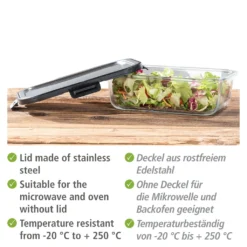 Wenko Glas Frischhaltedose Steel 1,5 L -kaufland verkäufe 1f45e849759ae7b3e11b6f21552c773c