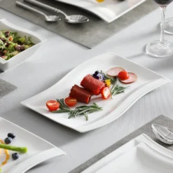 MALACASA, Serie Flora, 26 Tlg. Cremeweiß Porzellan Geschirrset Kombiservice Tafelservice Mit 6 Schalen, 6 Dessertteller, 6 Suppenteller, 6 Speiseteller Und 2 Rechteckigen Platten -kaufland verkäufe 209ccd932918c5e77a9699406bf4d94e