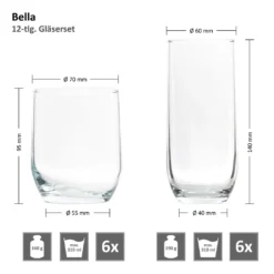 12tlg Gläserset Bella 6x Wasser Trink-Becher 6x Long-Drink Partygläser 310ml Tumbler Glas Gastro 8 12tlg Gläserset Bella 6x Wasser Trink-Becher 6x Long-Drink Partygläser 310ml Tumbler Glas Gastro -kaufland verkäufe 21691d6ffda482bf1dad7069f3205373