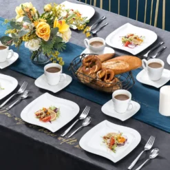 MALACASA, Serie Elvira, 36 Teilig Cremeweiß Porzellan Geschirrset Tafelservice Kaffeeservice Mit Tassen, Untertassen, Dessertteller Für 12 Person 7 MALACASA, Serie Elvira, 36 Teilig Cremeweiß Porzellan Geschirrset Tafelservice Kaffeeservice Mit Tassen, Untertassen, Dessertteller Für 12 Person -kaufland verkäufe 24bb276353cbd9b4888d8e3a58af97ee