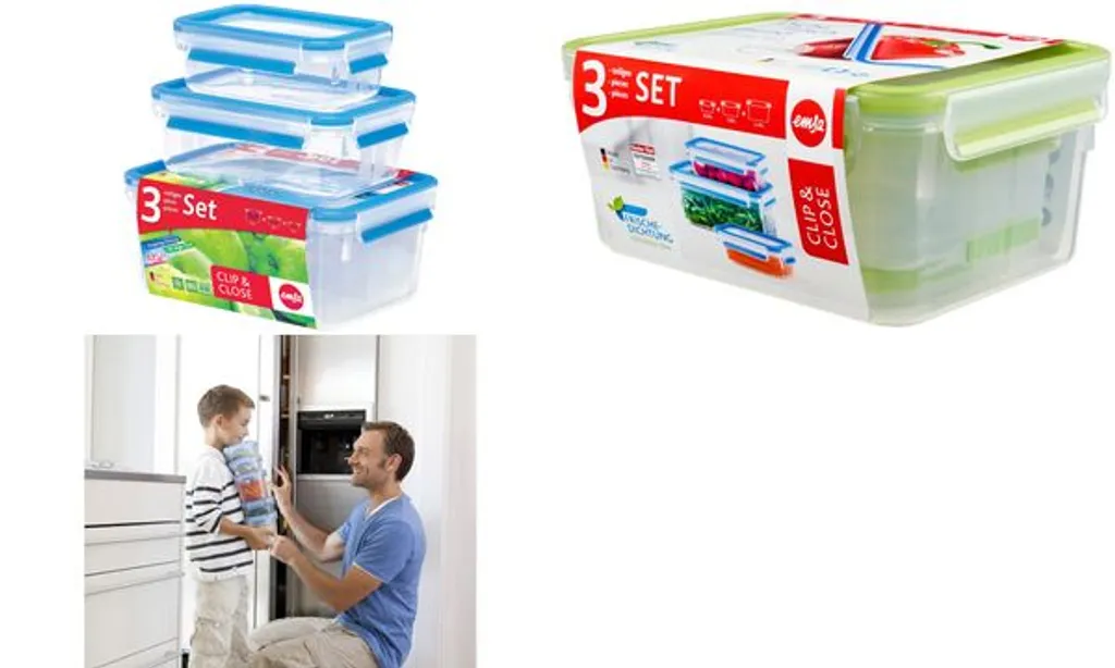 emsa Frischhaltedose CLIP & CLOSE, 3er Set, 0,55/1,0/2,30 L, Farbe Grün Emsa Frischhaltedose CLIP & CLOSE, 3er Set, 0,55/1,0/2,30 L, Farbe Grün -kaufland verkäufe 2660b825e571f4694b04a79fe5669712