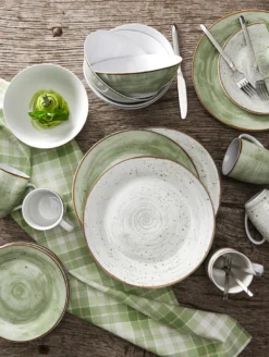 WELLCO Kombiservice Pur 24teilig Grün/grau -kaufland verkäufe 26da5755deb9ab464d828c8e147b3011