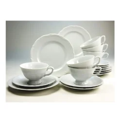 CreaTable 16028 Kaffeegarnitur Maria Theresia Für 1 Personen + Uni, Porzellan, Weiß (1 Set, 3-teilig) -kaufland verkäufe 2743d159c86cd3775cdae80906cf87c2