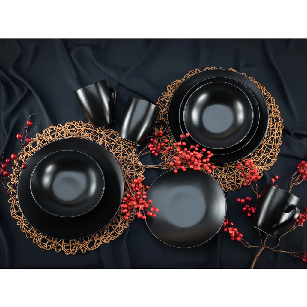 CreaTable 25833 Kombiservice Black Matt für 4 Personen, Steinzeug, schwarz (1 Set, 16-teilig) CreaTable 25833 Kombiservice Black Matt Für 4 Personen, Steinzeug, Schwarz (1 Set, 16-teilig) -kaufland verkäufe 2d5458ec999e7c71832132ed3ec01b93