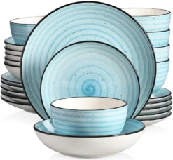 Vancasso Kombiservice »BONBON« Gesschirrset Aus Steinzeug, 24 Teiliges Tafelservice Set, Vintage Aussehen