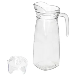 KARA Glas-Karaffe Mit Kunstoff-Deckel + Griff 1,2L Wasser-Krug Saftkanne Limo -kaufland verkäufe 322130a0dfb5a7a0d15196f3bfc93e7d