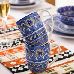 Vancasso Tafelservice Porzellan, Mandala 16 Teiliges Essgeschirr Kombiservice, Handbemaltes Geschirrset Für 4 Personen, Böhmischer Stil -kaufland verkäufe 34a65c5387668ed2459e53c345012391