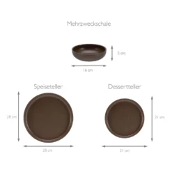 CreaTable, 23659, Serie Uno Braun, Geschirrset, Teller Set 12 Teilig, Farbe:Braun 6 CreaTable, 23659, Serie Uno Braun, Geschirrset, Teller Set 12 Teilig, Farbe:Braun -kaufland verkäufe 34dcc0466f7312845a5b6f2dc10bc4ff