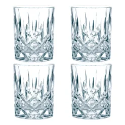 Nachtmann Noblesse Whiskybecher Set, 8er Set, Whiskyglas, Tumbler, Kristallglas, H 9.8 Cm