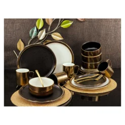 CreaTable 23592 Kombiservice Modern Industrial Für 4 Personen, Steinzeug, Schwarz/gold (1 Set, 16-teilig) -kaufland verkäufe 3a51bdd1393c8b834838f7fd88adf2d3