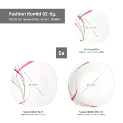 Kombiservice 62 Tlg. Fashion, Eckige Form 5 Kombiservice 62 Tlg. Fashion, Eckige Form -kaufland verkäufe 3e2b3b8bb4a0d1e37a62e1328b508aee