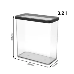 ROTHO Premium Dose Rechteckig 3.2 L LOFT, Farbe:Transparent / Schwarz 4 ROTHO Premium Dose Rechteckig 3.2 L LOFT, Farbe:Transparent / Schwarz -kaufland verkäufe 3e5472bdd4c2dc45903146599b47036a