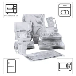 MALACASA, Serie Flora, 32 Tlg. Marmor Porzellan Geschirrset Kombiservice Tafelservice Mit 6 Schalen, 6 Dessertteller, 6 Suppenteller, 6 Speiseteller, 6 Becher Und 2 Rechteckige Servierplatte 11 MALACASA, Serie Flora, 32 Tlg. Marmor Porzellan Geschirrset Kombiservice Tafelservice Mit 6 Schalen, 6 Dessertteller, 6 Suppenteller, 6 Speiseteller, 6 Becher Und 2 Rechteckige Servierplatte -kaufland verkäufe 3ec9c278c9612da885c6aa818e1e681a