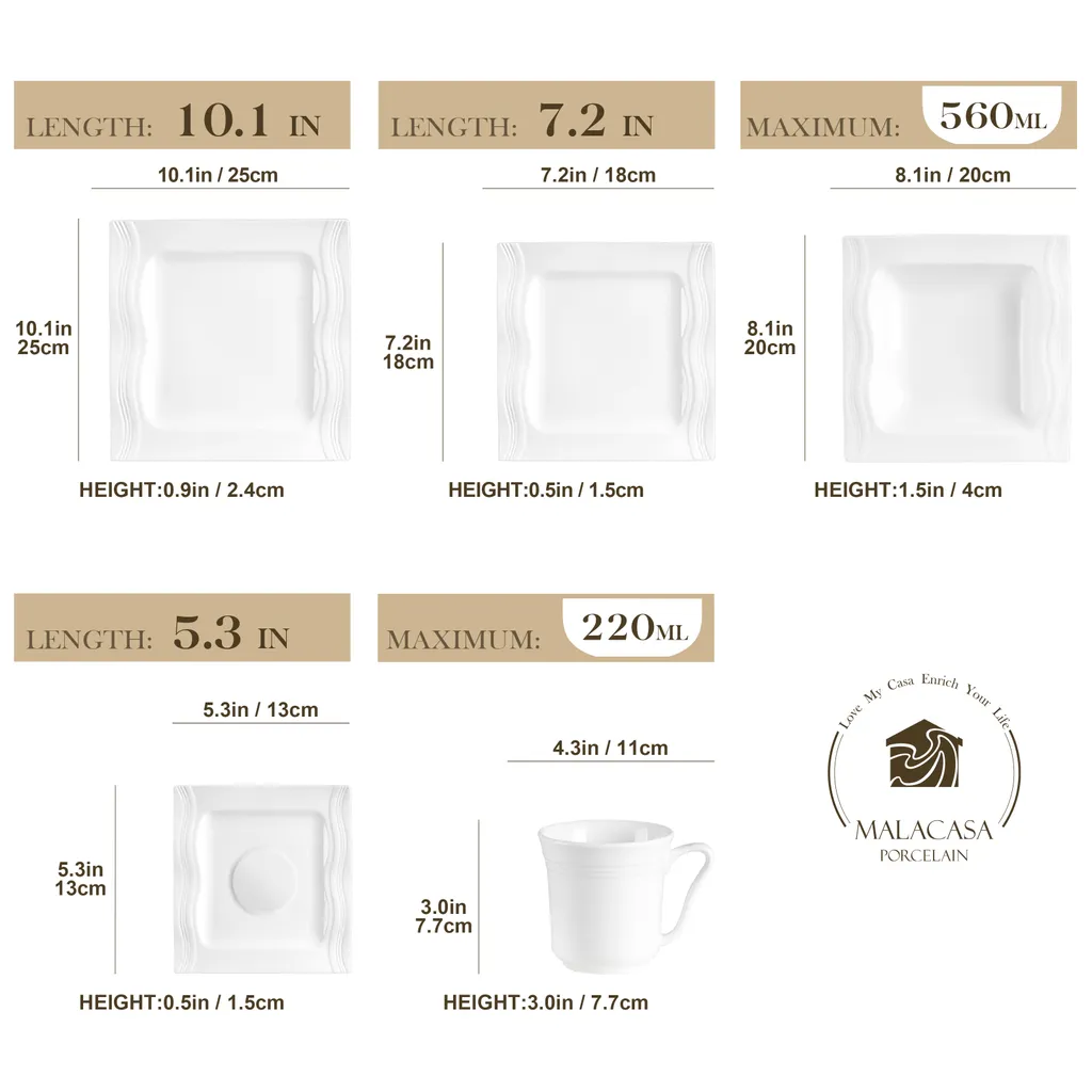 MALACASA, Serie Mario, 60 tlg. Cremeweiß Porzellan Geschirrset Tafelservice mit je 12 Kaffeetassen, 12 Untertassen, 12 Dessertteller, 12 Suppenteller und 12 Speiseteller MALACASA, Serie Mario, 60 Tlg. Cremeweiß Porzellan Geschirrset Tafelservice Mit Je 12 Kaffeetassen, 12 Untertassen, 12 Dessertteller, 12 Suppenteller Und 12 Speiseteller -kaufland verkäufe 3fb4db2f73515e89e5eac05c874ecff5