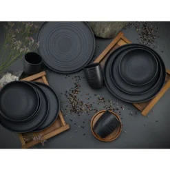 CreaTable 23860 Kombiservice Uno Für 4 Personen, Steinzeug, Schwarz (1 Set, 16-teilig) -kaufland verkäufe 404e806e8350bde5e31dae3490648cd4