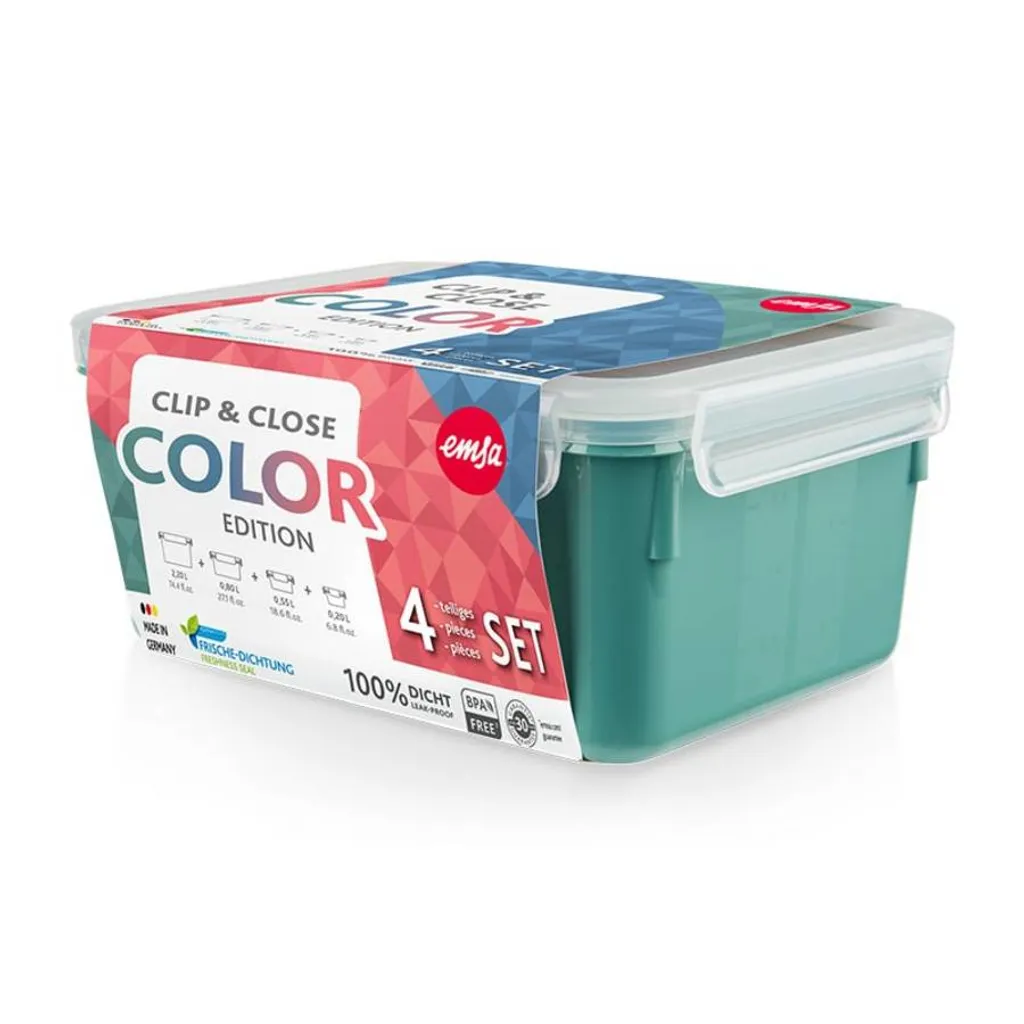 Emsa CLIP & CLOSE Colour Edition Grün 4er Set (0,2 / 0,55 / 0,8 / 2,2) Emsa CLIP & CLOSE Colour Edition Grün 4er Set (0,2 / 0,55 / 0,8 / 2,2) -kaufland verkäufe 41753e7d41324fb687d6d50c6525586a