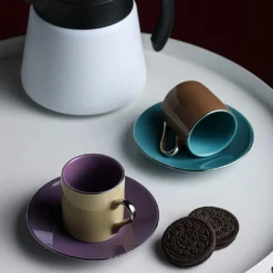 Artvigor, Porzellan Kaffeeservice, Bunt 12 Teilig Kaffee Set, Mit 6 Espressotassen 80 Ml, 6 Untertassen, Mehrfarbig -kaufland verkäufe 43182232cb14a277f3be08c056bc4b80