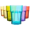 Rink Drink 6 Stück Farbige Gläser Highball-Set - Vibrant Multicolored Partei-Cocktail-Trinken Tumblers - 365ml - 6 Farben