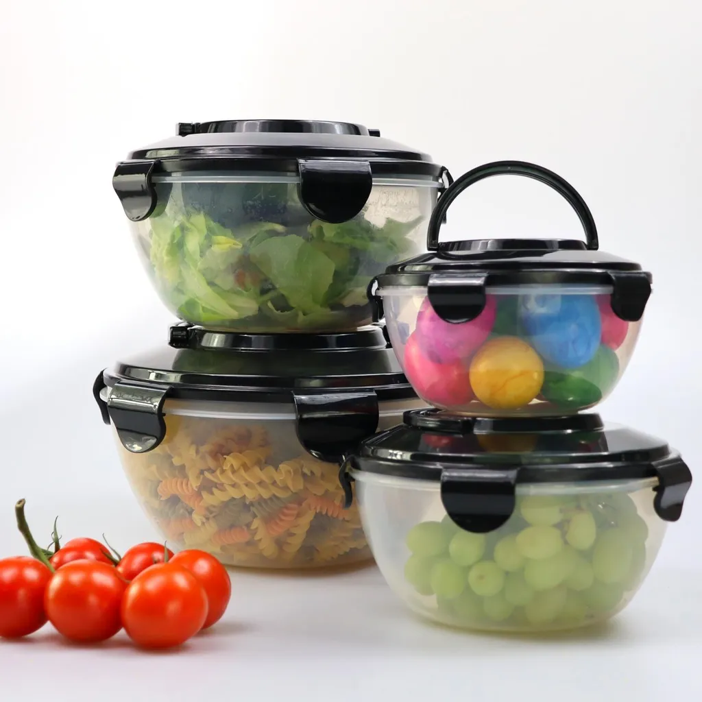 PLENTYFY Vorratsdosen 8 teilig - Vorratsdosen Set rund mit Deckel Vorratsbehälter - Schwarz Luftdicht & Auslaufsicher Vorratsgläser Set Salatschüssel mit Tragegriff PLENTYFY Vorratsdosen 8 Teilig - Vorratsdosen Set Rund Mit Deckel Vorratsbehälter - Schwarz Luftdicht & Auslaufsicher Vorratsgläser Set Salatschüssel Mit Tragegriff -kaufland verkäufe 43856336dad74393858c7799290398b6