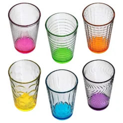 6 X Trinkglas Bunt Wasserglas Wassergläser Trinkgläser Glas Gläser Saftglas -kaufland verkäufe 48e36756c69d19e84e295202da1cbeef
