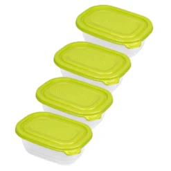 ROTHO 4er Set Kühlschrankdose SUNSHINE 0,5 Liter, Farbe:Grün