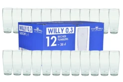24er Set Bierglas Willibecher 0,3L Geeicht Biergläser Tumbler Perfekt Geeignet Für Gastronomie