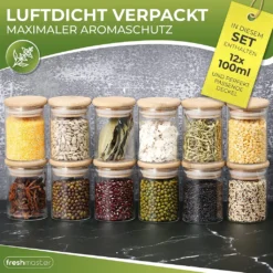 Freshmaster Gewürzgläser Set Aufbewahrung Gewürze I 12x 100ml Vorratsdosen Glas Mit LongLife+ Dichtung Und Bruchsicherem Borosilikat Glas I Glasbehälter Mit Deckel Gläser Gewürze Set Spice Jars 5 Freshmaster Gewürzgläser Set Aufbewahrung Gewürze I 12x 100ml Vorratsdosen Glas Mit LongLife+ Dichtung Und Bruchsicherem Borosilikat Glas I Glasbehälter Mit Deckel Gläser Gewürze Set Spice Jars -kaufland verkäufe 4c70e61e7992edaf8ec63dd3cbb3adc8