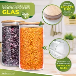 Fresh Master Premium Vorratsdosen Vorratsgläser Für Luftdichte Aufbewahrung I Vorteils Gläser Set (8 Teilig) -kaufland verkäufe 5409ed6c4efcfba998c017546029fa38