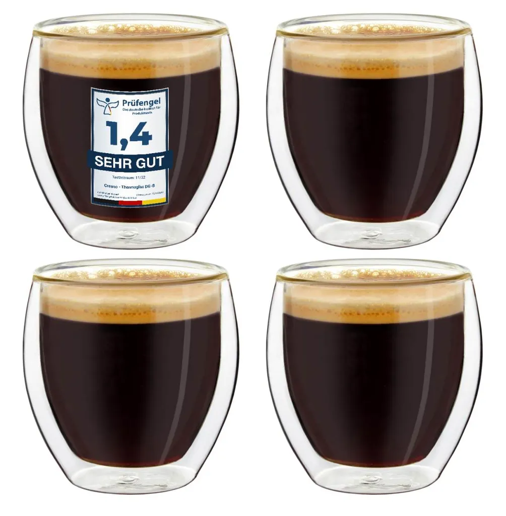 Creano doppelwandige Espresso-Gläser, 4er-Set 100ml Thermo-Gläser mit Schwebe-Effekt Creano Doppelwandige Espresso-Gläser, 4er-Set 100ml Thermo-Gläser Mit Schwebe-Effekt -kaufland verkäufe 563d333f65e99bbf19385bfb6854888b