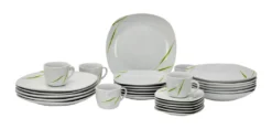Kombiservice Aviva 30tlg. Weiß Mit FarbigemNachbildung Für 6 Personen