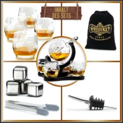 Whisiskey - Whisky Karaffe - Geschenke Für Männer - Komplette Whiskey Set - Globus - 900ML – Inkl. 4 Whisky Steine, 4 Whisky Gläser & Ausgießer - Whisky Dekanter – Whiskygläser - Natursteine 8 Whisiskey - Whisky Karaffe - Geschenke Für Männer - Komplette Whiskey Set - Globus - 900ML – Inkl. 4 Whisky Steine, 4 Whisky Gläser & Ausgießer - Whisky Dekanter – Whiskygläser - Natursteine -kaufland verkäufe 5925e7c4ae6b11b2dd1ff824ec6d6a7b