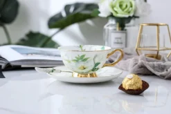 Panbado Floral Kaffeetassen Aus Premium Bone China Porzellan, Beinhaltet 1 Tassen 200 Ml, 1 Untertassen, Und 1 Löffel -kaufland verkäufe 604398b9ca5fcf77ab8bc5655b6f030d