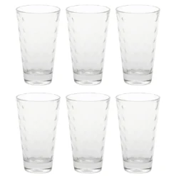 LEONARDO 012684 Optic Longdrinkbecher, Glas, 300 Ml, Ø 8 X 13 Cm, Klar (6 Stück)