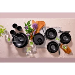 Mammoet Moon Geschirrset 6 Personen, Steingut, Bestehend Aus Tiefen Und Flachen Tellern Sowie Schalen – Je 6 Stück, Matt Schwarz, Moderne Form, Spülmaschinenfest 7 Mammoet Moon Geschirrset 6 Personen, Steingut, Bestehend Aus Tiefen Und Flachen Tellern Sowie Schalen – Je 6 Stück, Matt Schwarz, Moderne Form, Spülmaschinenfest -kaufland verkäufe 6781fa78149ed8fb7ae721c4ba73fa91