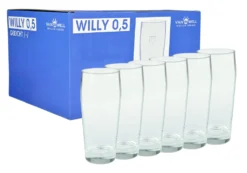6er Set Bierglas Willibecher 0,5l Geeicht Glas Biergläser Tumbler Perfekt Geeignet Für Gastronomie