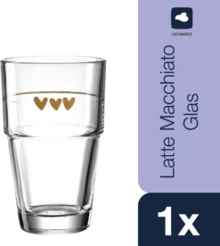 LEONARDO 043467 Solo Latte Macchiato Becher Mit Motiv Herzen, Glas, 410 Ml, Klar -kaufland verkäufe 69c89e0a69702d0e46aa7c78e64e3726