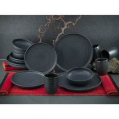 CreaTable 23860 Kombiservice Uno Für 4 Personen, Steinzeug, Schwarz (1 Set, 16-teilig) -kaufland verkäufe 6a25c0fbb221cf788a92dc01be78d3a3