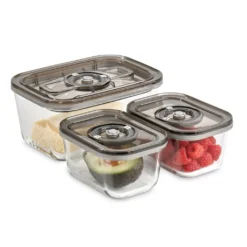 Caso Vakuum-Frischebehälter 3er Set - Für Platzsparende Aufbewahrung (1er Pack) -kaufland verkäufe 6be4c21c2df9d810a3a672af648a159d