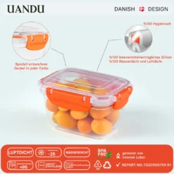 Uandu Lock & Fresh 5er Vorratsdosen Set, Frischhaltedosen Mit Deckel Für Lebensmittel, Mikrowellen-, Und Gefriergeeignet, Vorratsdosen Mit Deckel, Meal Prep Boxen, Aufbewahrungsbox Küche - Rot 6 Uandu Lock & Fresh 5er Vorratsdosen Set, Frischhaltedosen Mit Deckel Für Lebensmittel, Mikrowellen-, Und Gefriergeeignet, Vorratsdosen Mit Deckel, Meal Prep Boxen, Aufbewahrungsbox Küche - Rot -kaufland verkäufe 6d6b05738bc89576be6891a6b953db09
