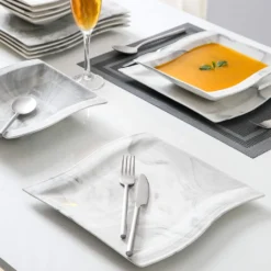 MALACASA, Serie Flora, Marmor Porzellan Tafelservice 24 Teiligen Set Kombiservice Geschirrset Mit 12 Speiseteller Und 12 Suppenteller Für 12 Personen 7 MALACASA, Serie Flora, Marmor Porzellan Tafelservice 24 Teiligen Set Kombiservice Geschirrset Mit 12 Speiseteller Und 12 Suppenteller Für 12 Personen -kaufland verkäufe 6d96bf2ed5aad77780b6303ed4ea1aa5